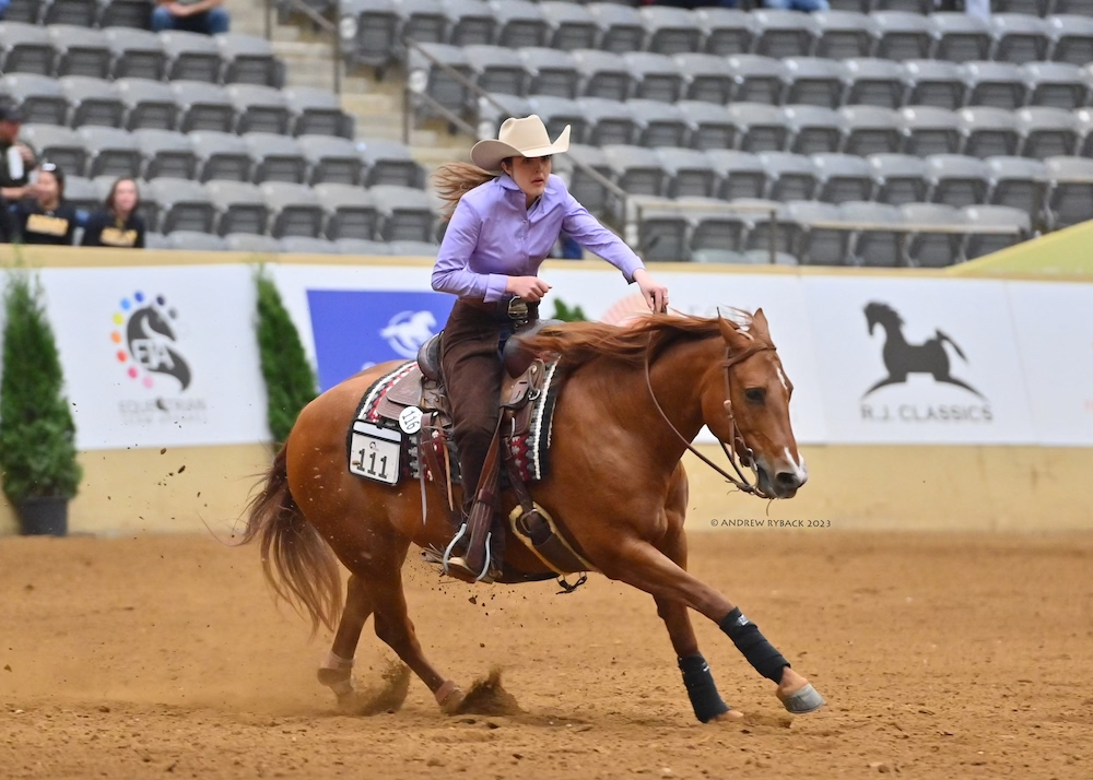 2023 IHSA National Championship Horse Show - Autumn Cary - Black Hawk College - Wishbone - Mississippi State - NRHA Team Reining - Andrew Ryback Photography