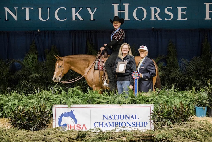 IHSA - Nationals 2023 - Sarah Eberspaicher - Uni of Nebraska-Lincoln - Back on Track High Point Western Rider - Credit EQ Media