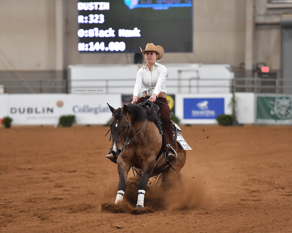 Jordan Martin - Middle Tennessee State University - Dustin - NRHA AQHA Ind Open Reining