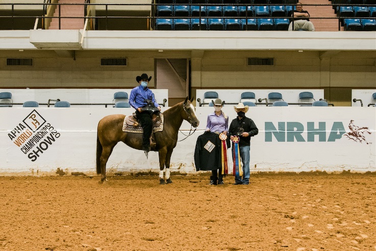 Overall Champ Nigel Lancaster on Tin Tin - Reserve Champ Ashton Knerr - with Ollie Griffith