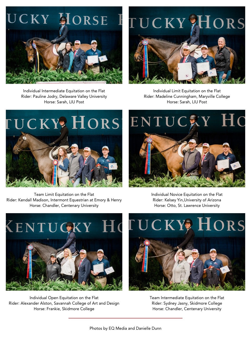 2023 IHSA National Championship Horse Show - Thursday Flat Champions - updated 2023 IHSA National Championship Horse Show - Thursday Flat Champions - updated
