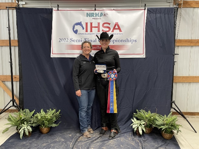 WSF WVU NRHA Open Reining winner Faith Dantona Liberty University