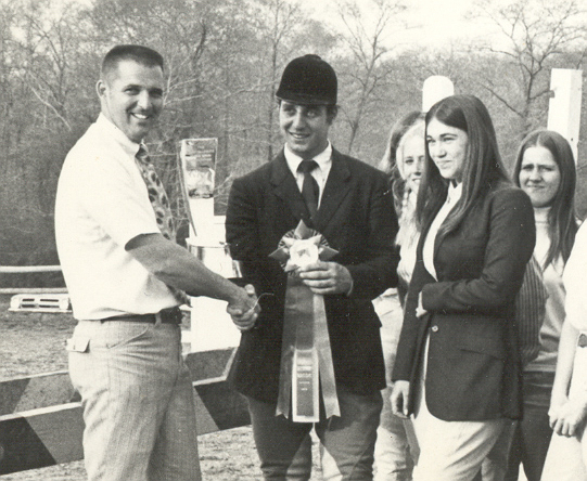 George with Duncan Peters first rider to win the Cacchione Cup and Anne Mather  Brzezicki Spring of 1972.