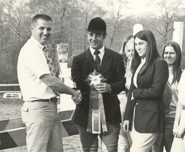 George with Duncan Peters first rider to win the Cacchione Cup and Anne Mather  Brzezicki Spring of 1972.