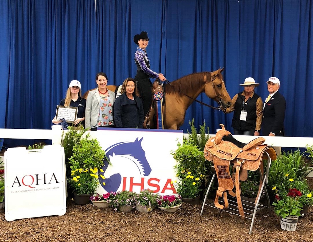 Sized_Ellen Waidner with coach Jean Anthony Champion Alumni Western HorsemanshipEDIT copy